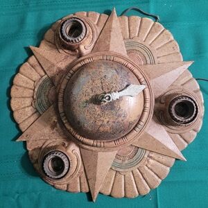 Antique Art Deco Starburst Ceiling Light Fixture